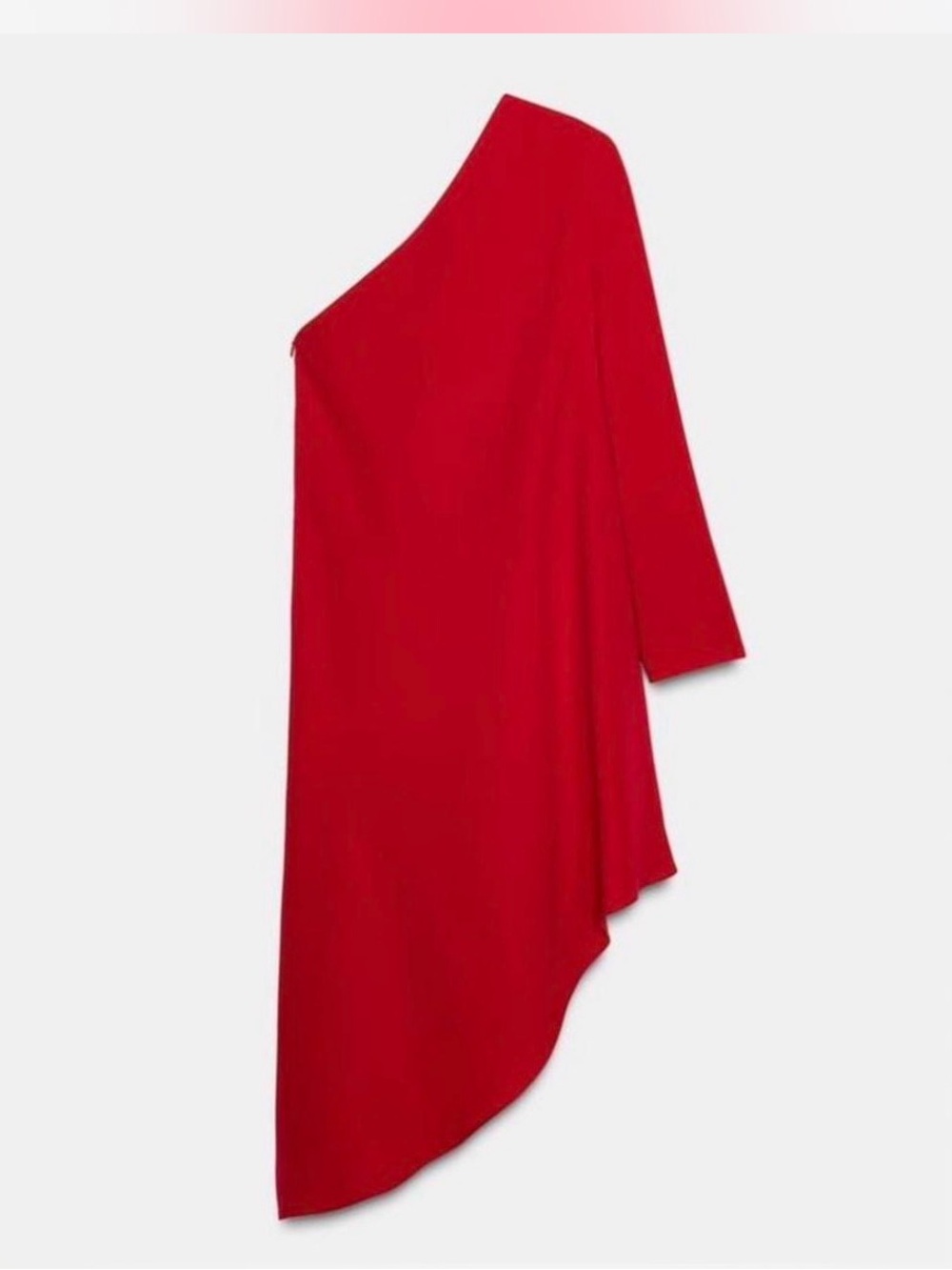 Zara Scarlet One-Shoulder Asymmetric Dress